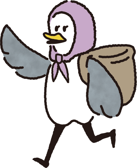 駆け寄るキャラクター