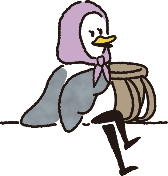 足を組むキャラクター