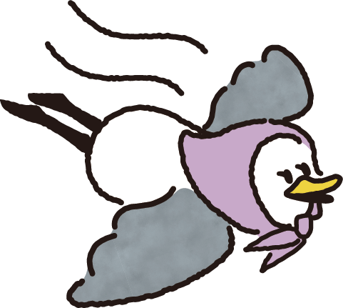 飛ぶキャラクター