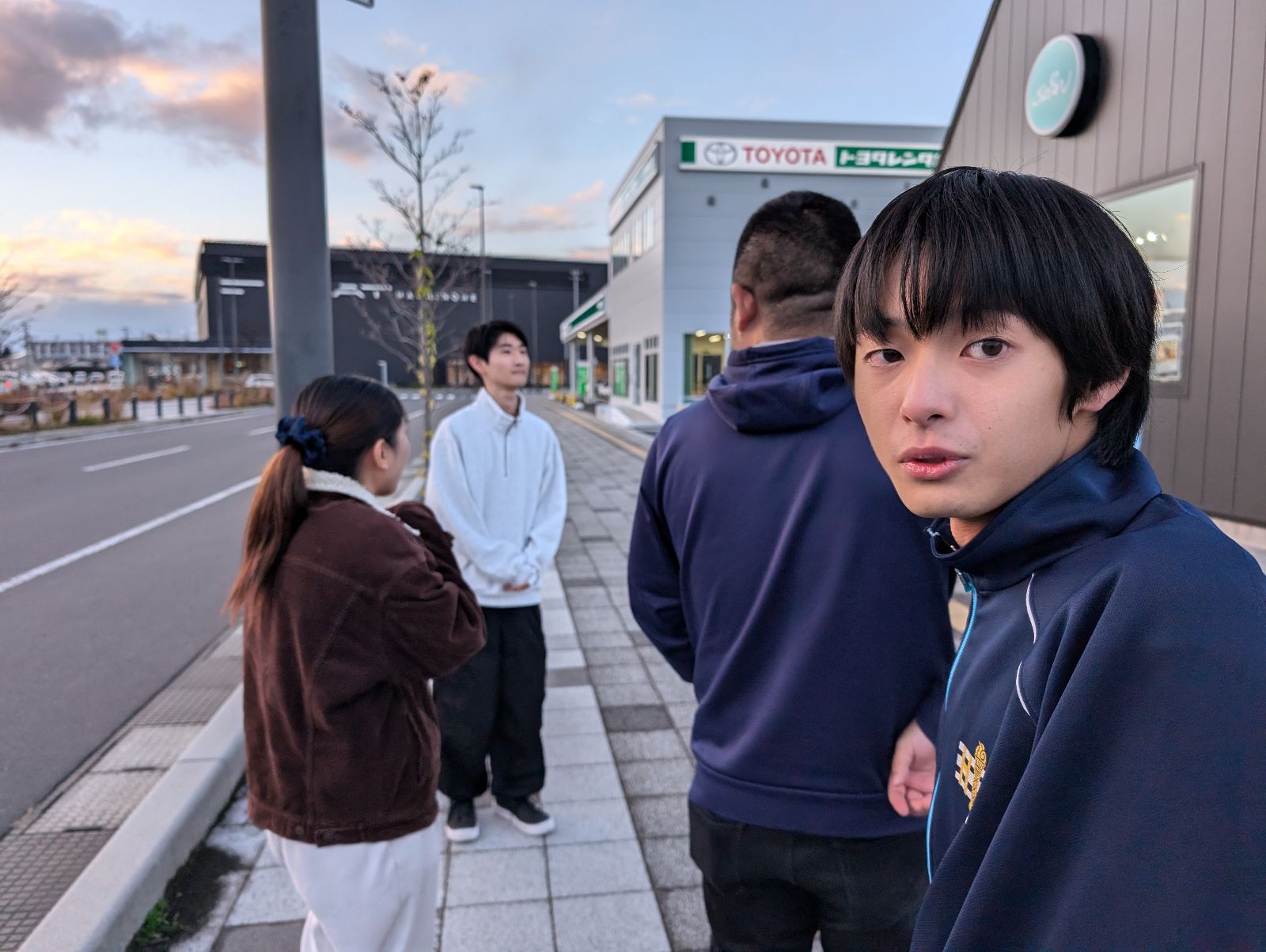 男子チームの下見の様子