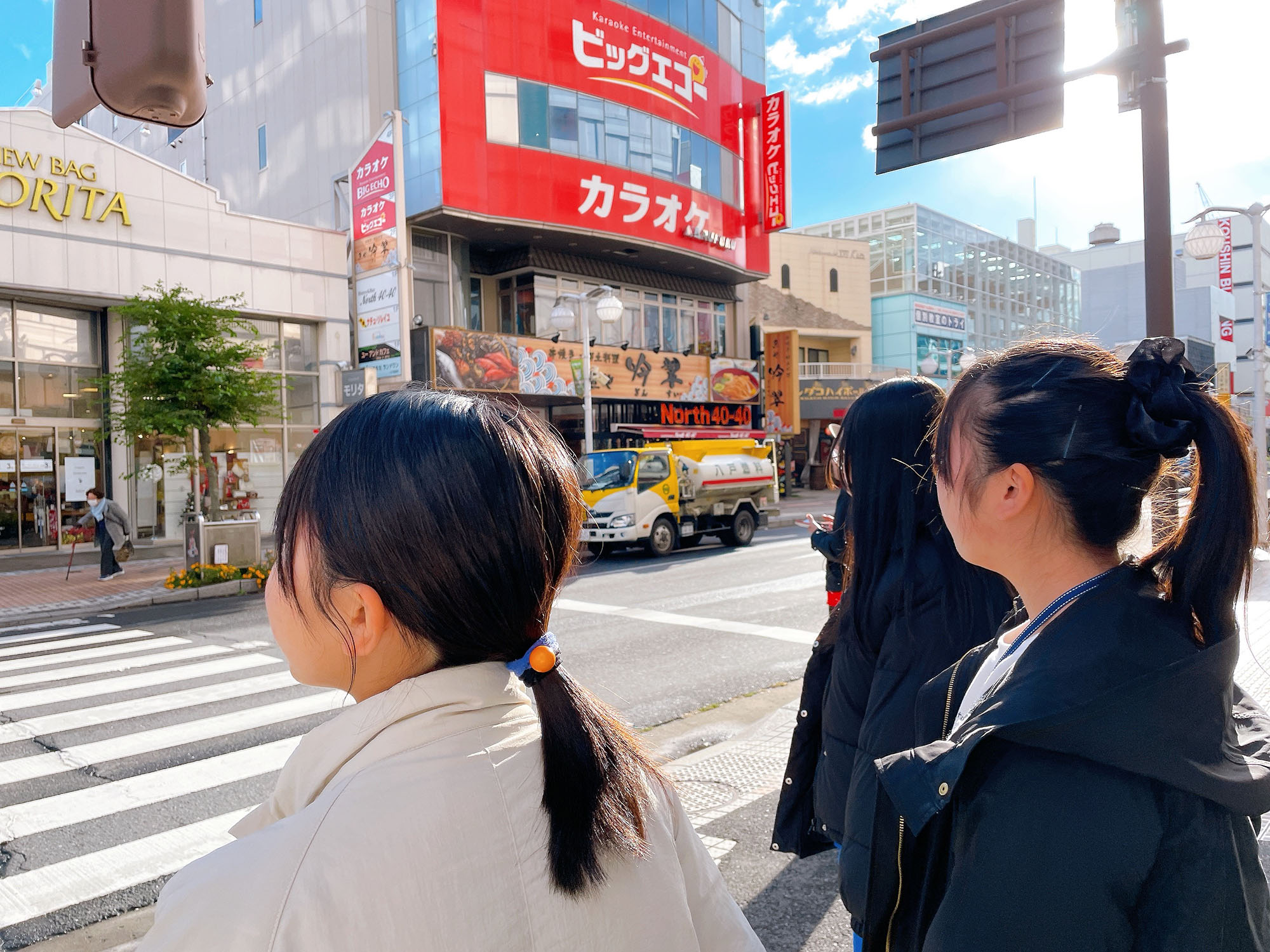 女子チームの下見の様子