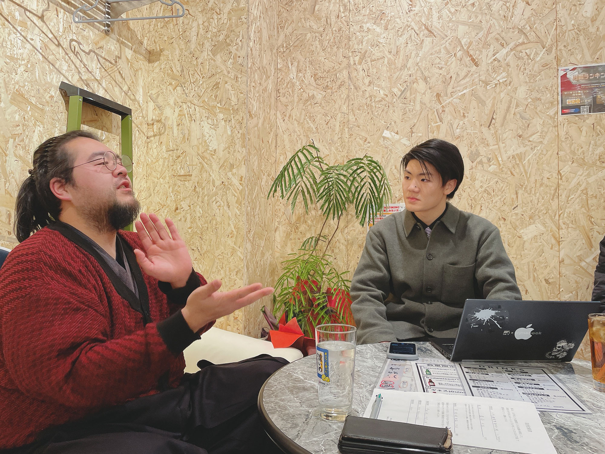 道合 力丸さん（八戸工業高等専門学校 1年）
斧投場の取材