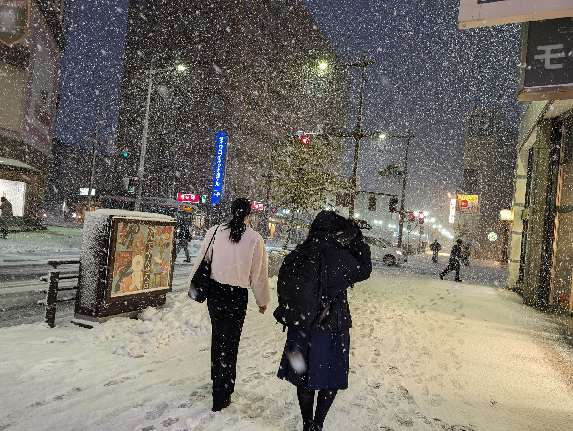 取材終わりには、こんなに雪が降っていました🌨️